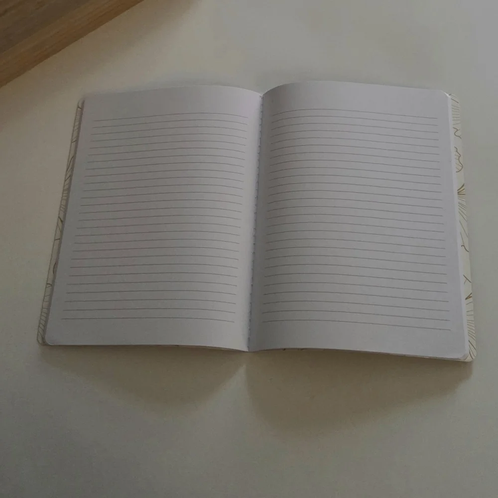 Papyrus Stiched Lined Large Journal  Notebook Gingko Gold